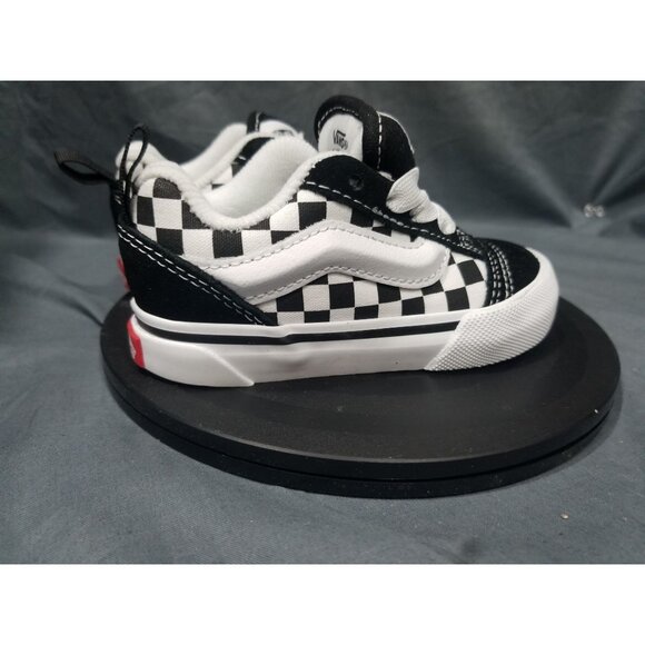 Vans Toddler Shoes Black & White Checkered Lace Old Skool Sneakers Size 6 - Picture 4 of 10